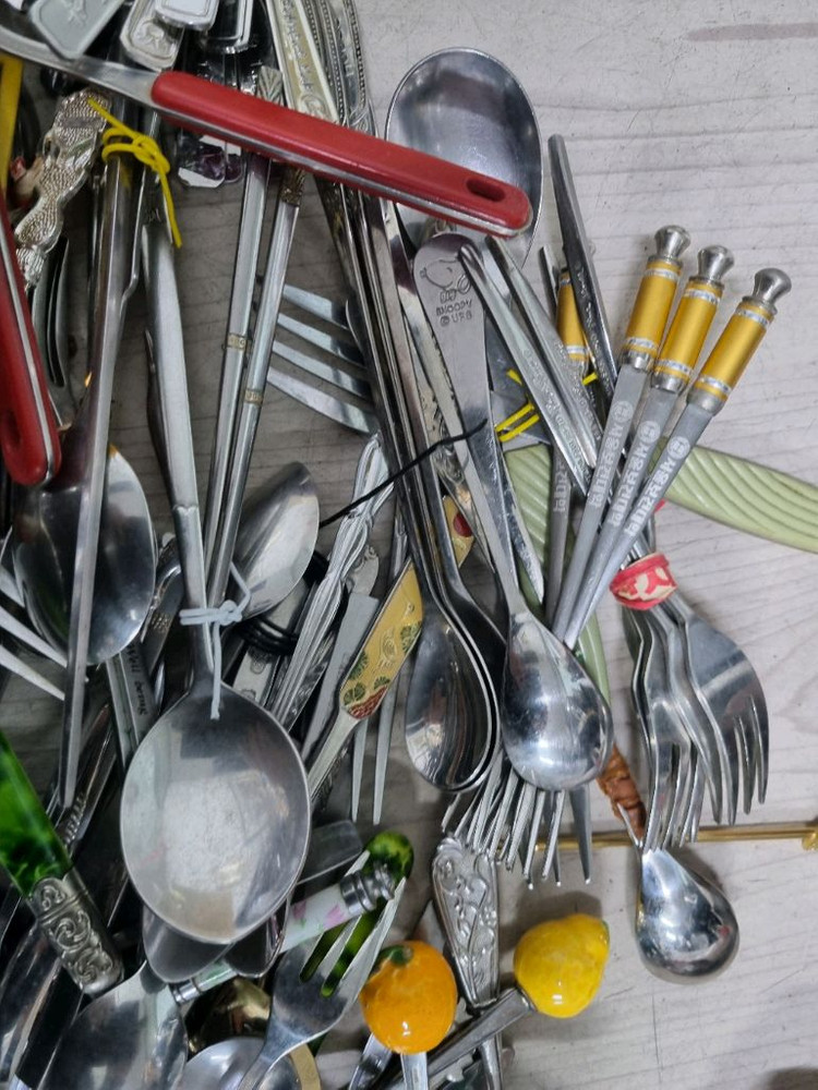 스푼 포크 모음 일괄 120여개--4