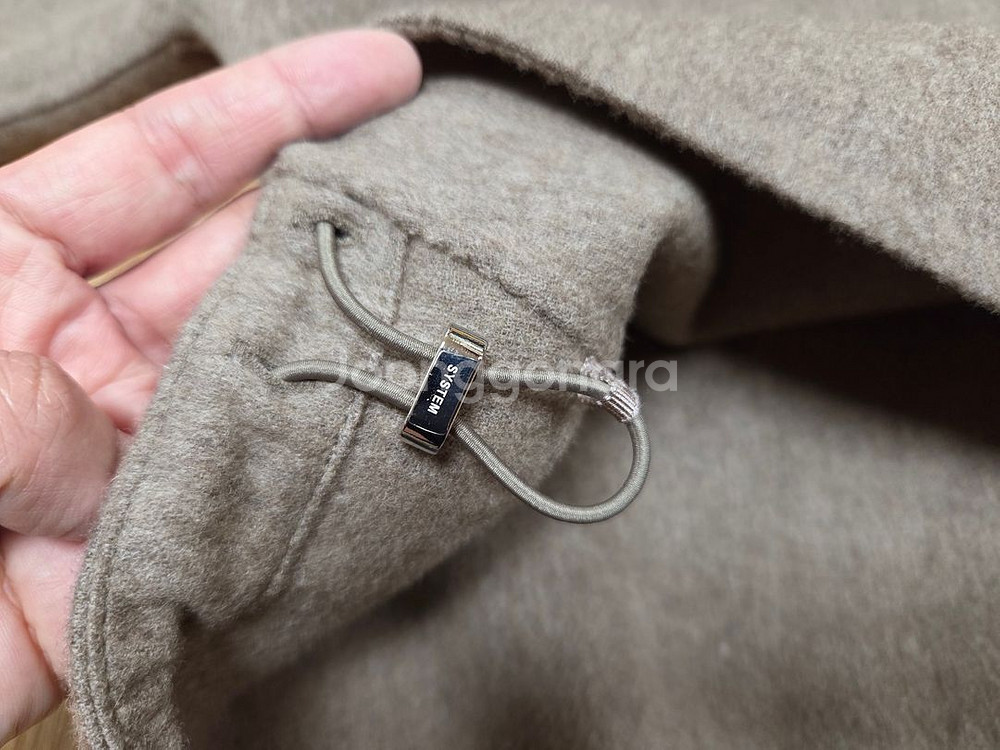 시스템(SYSTEM) V넥 울 블렌드 오버사이즈 탑 프리사이즈--6