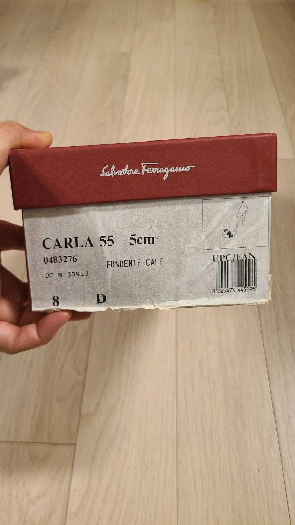 [정품/새상품] 페라가모 CARLA 55 블랙 펌프스 8D--6