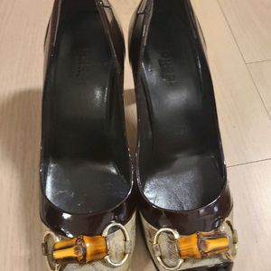 구찌 여성 밤부 힐 37C