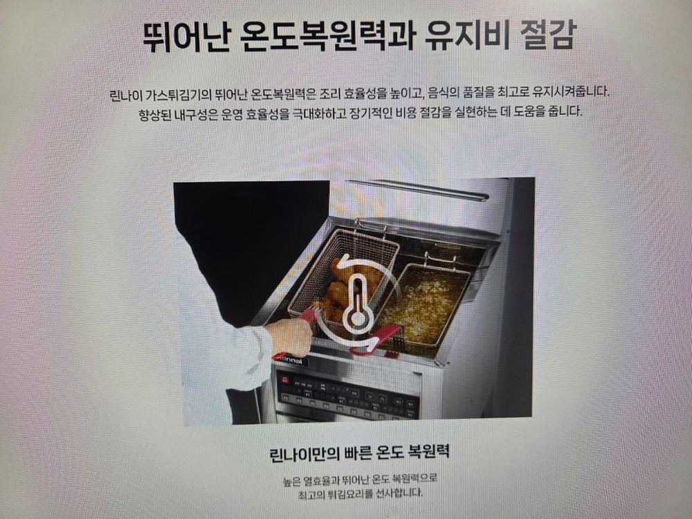 신제품 린나이 튀김기 RFA-M20G (LPG)22L 1구(미사용)--3