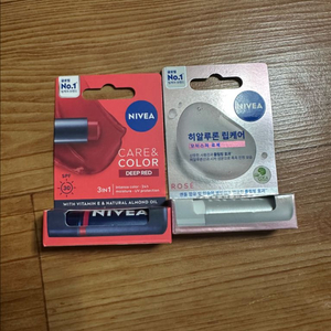 니베아 립케어 히알루론 로제 + 니베아 케어 앤 컬러 립밤 딥레드 일괄 이미지