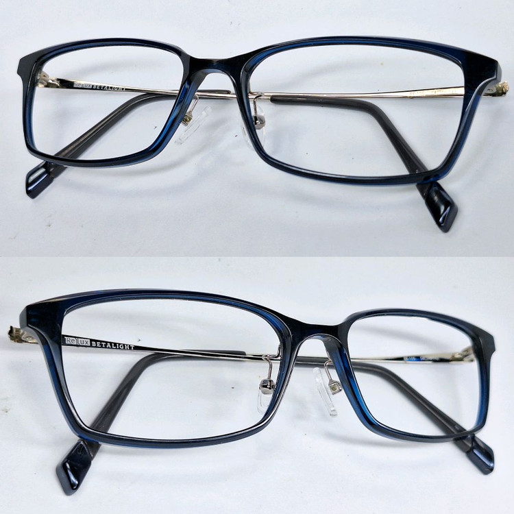 ReLux 릴럭스 BETALIGHT 88-105 고탄력 고성능 베타 티타늄 네이비 안경테 안경/일본 수입 아이웨어--9