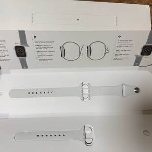 [미사용 새제품] 애플 정품 애플워치 스트랩 화이트 스포츠밴드 40mm