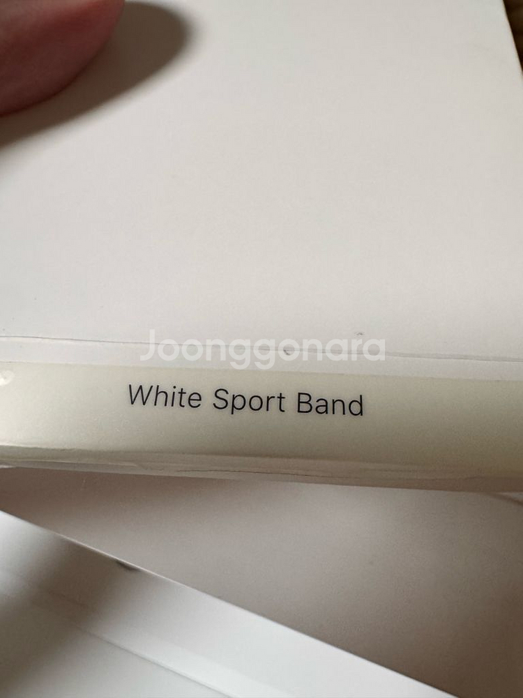 [미사용 새제품] 애플 정품 애플워치 스트랩 화이트 스포츠밴드 40mm--4