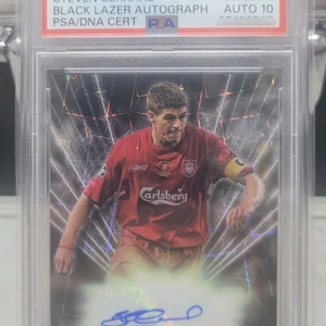 psa 제라드 오토 블랙 레이저 탑스크럼 친필 사인 등급 카드