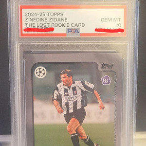 psa10 지단 루키RC 유벤투스 등급 축구 카드