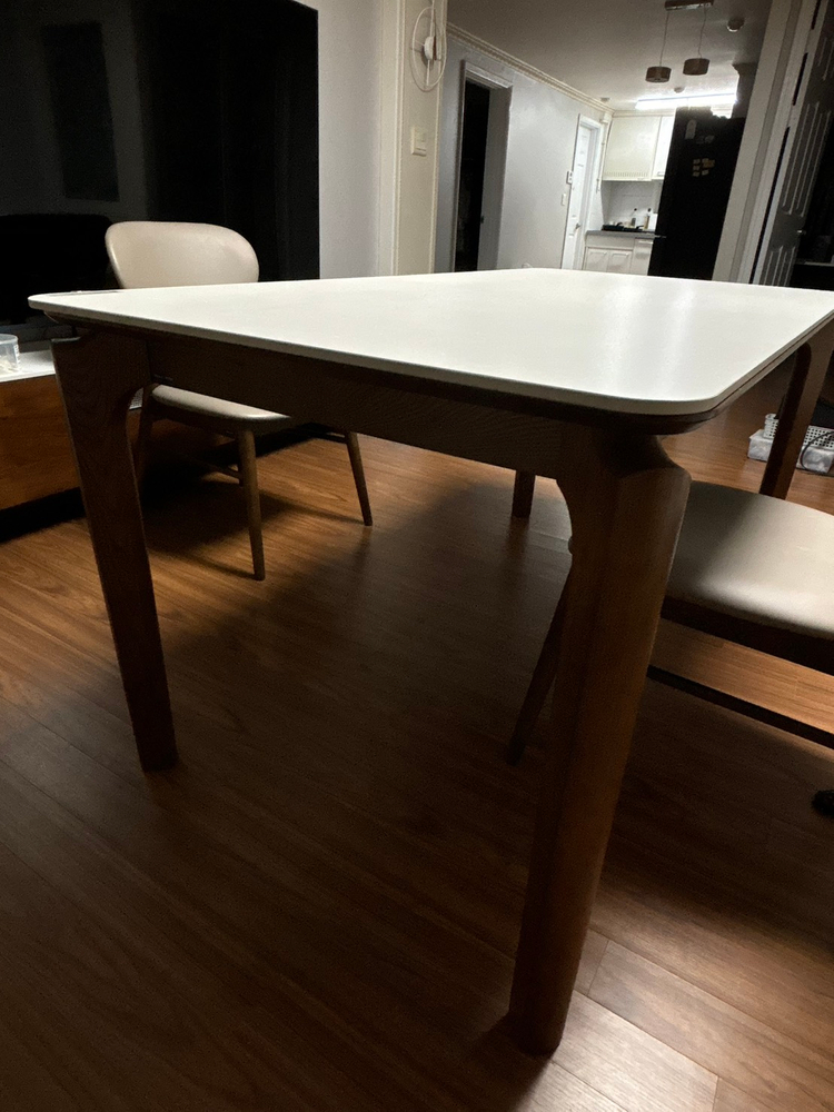 [부산]25.3월구매) 에몬스 세라믹1500 4인 원목식탁 이미지