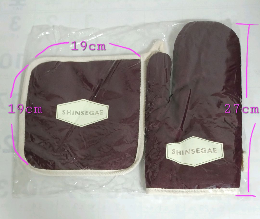 (새거) 신세계 오븐장갑 + 냄비받침대 세트--2