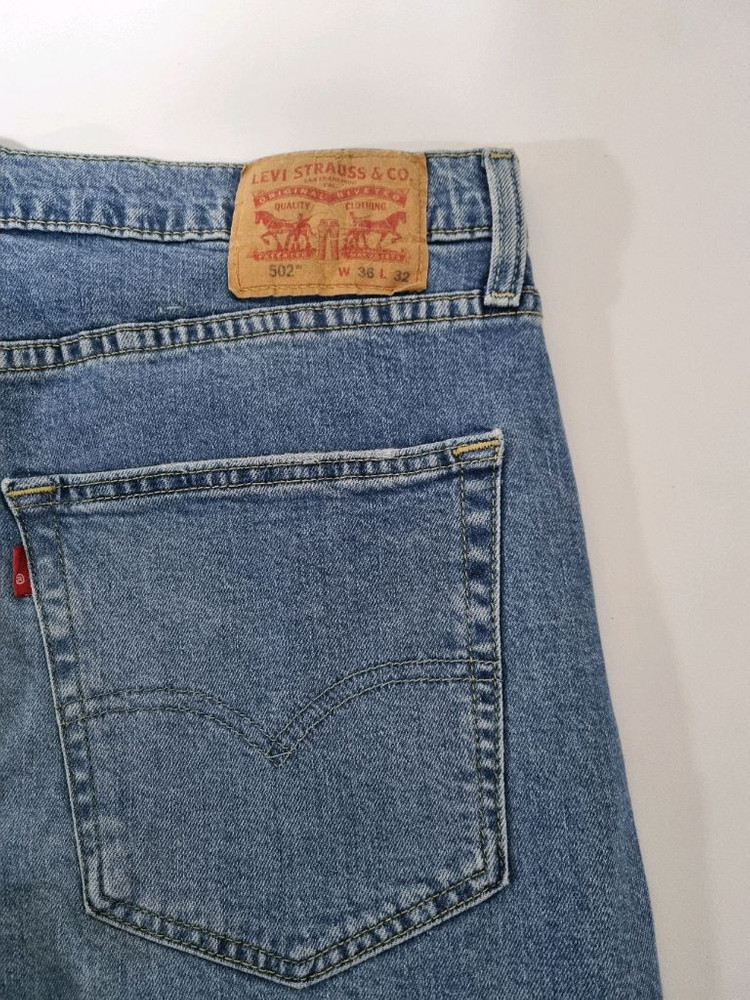 36)새상품)리바이스 502 워싱 스판 찢청 145주년기념 일자청바지--2
