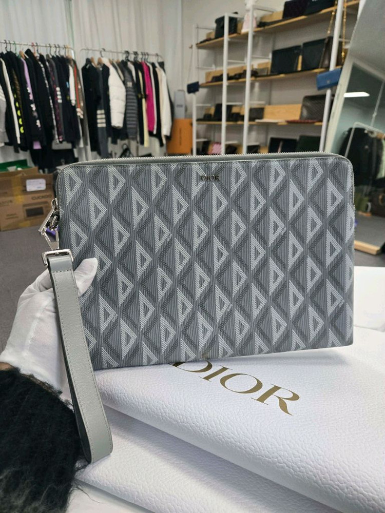 [A급컨디션] 디올 다이아몬드 아이패드 클러치백--1