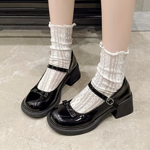 [여성구두/새상품]여성용 레트로 청키힐 하이힐/240/무료배송