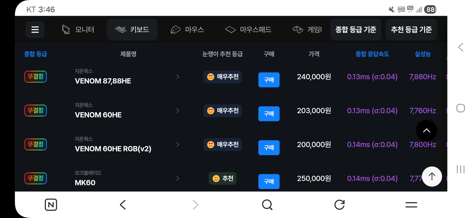 morkblade x aula mk60 래피드트리거 키보드 우팅,베놈--4