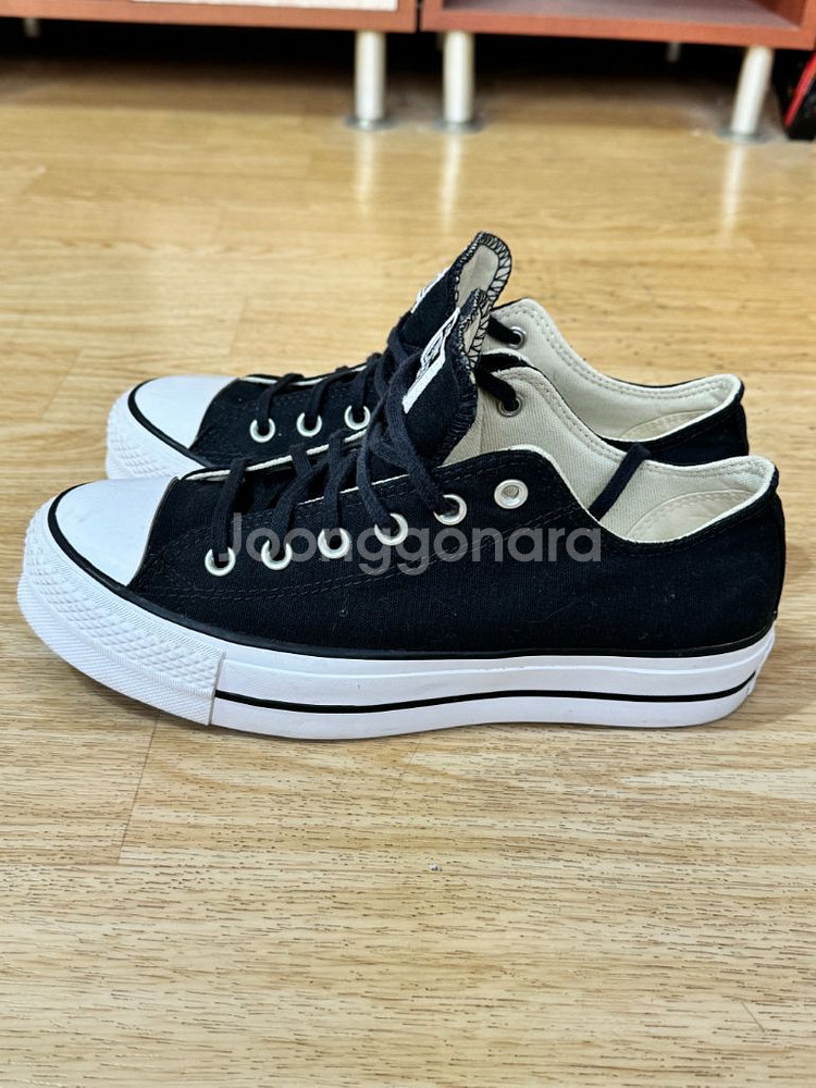 컨버스 올스타 플랫폼 블랙 260mm--1