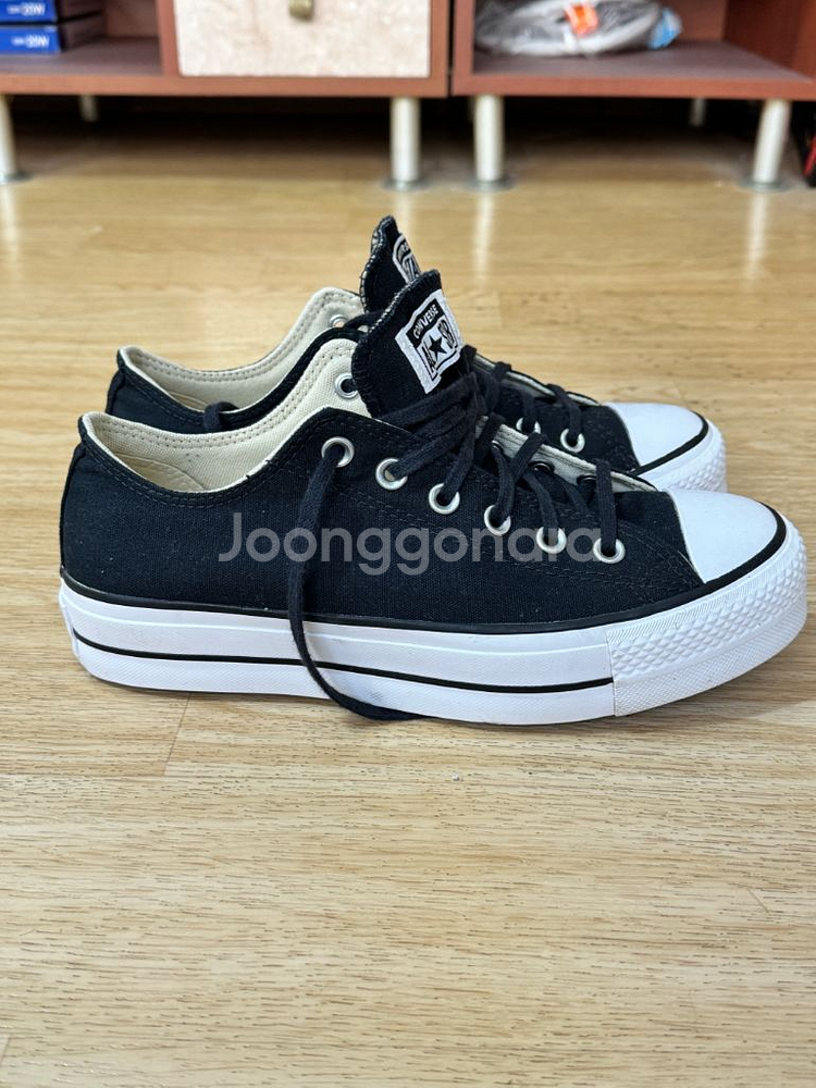 컨버스 올스타 플랫폼 블랙 260mm--3