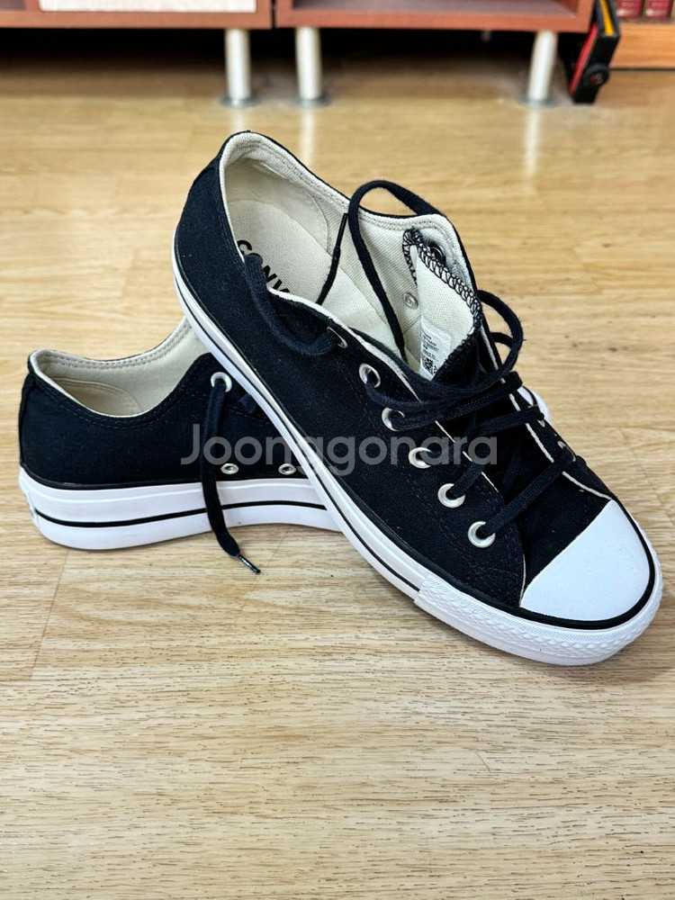 컨버스 올스타 플랫폼 블랙 260mm--8