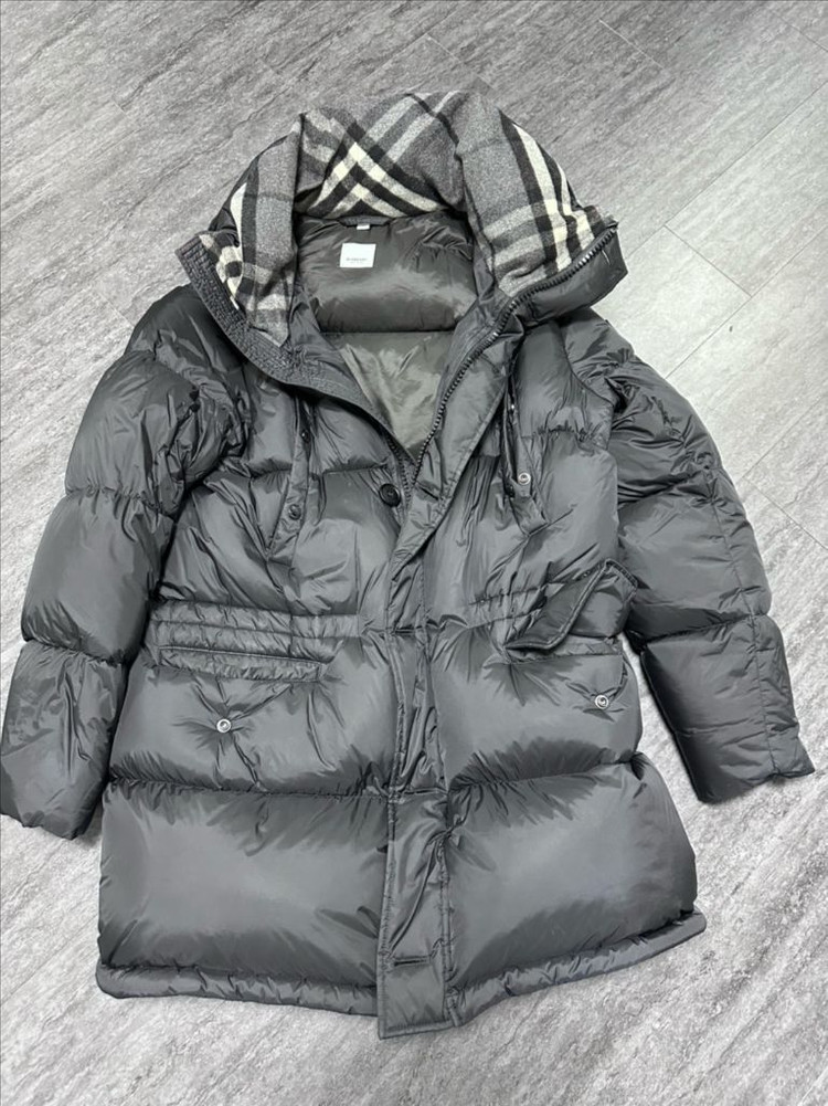 버버리 남자 롱 패딩 S 블랙(새상품급) 이미지