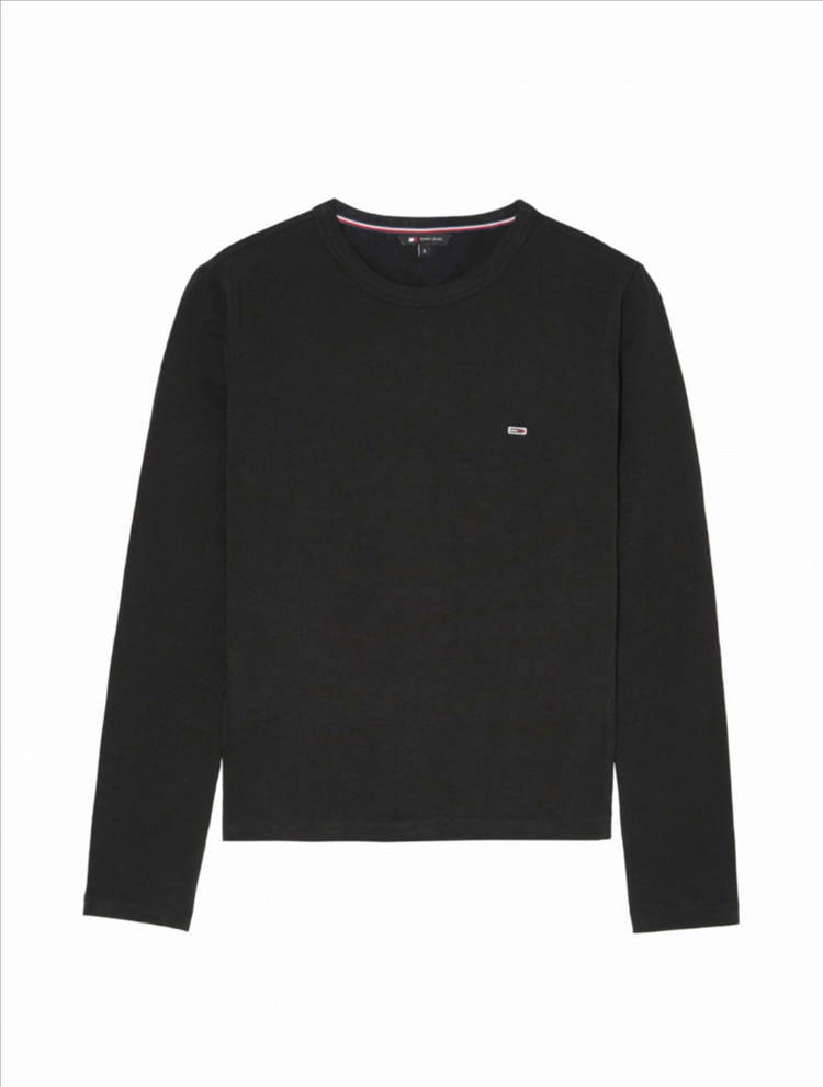 타미진스 슬림 저지 롱슬리브 티셔츠 블랙 m 이미지