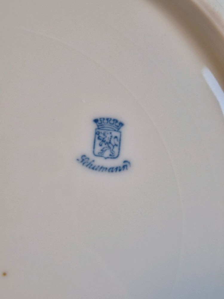 독일엔틱 슈만 바바리아 투각 바스켓 접시 이미지