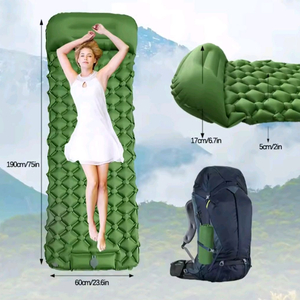 1인 백패킹, 캠핑용 펌프 내장 에어매트(새상품)-5cm