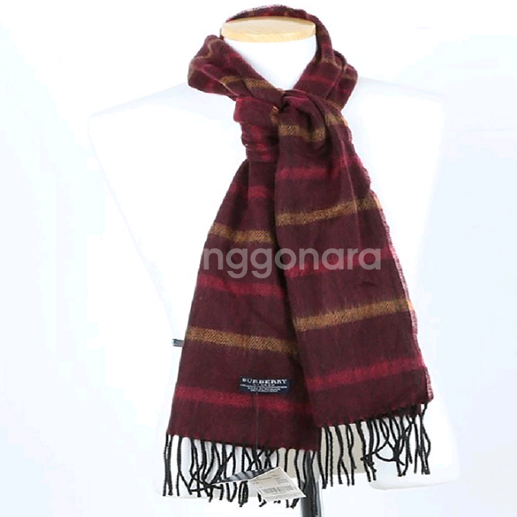 버버리 머플러 메리노 울 캐시미어 선물포장--1