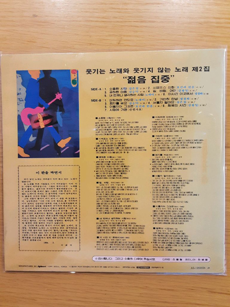 웃기는 노래와 웃기지 않는 노래 2집 lp 이미지