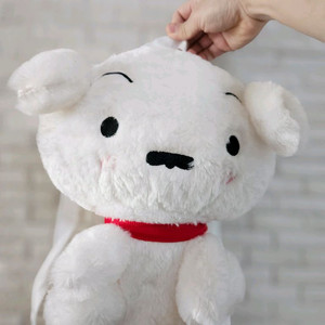 새제품 짱구는 못말려 흰둥이 봉제인형 백팩 가방 이미지