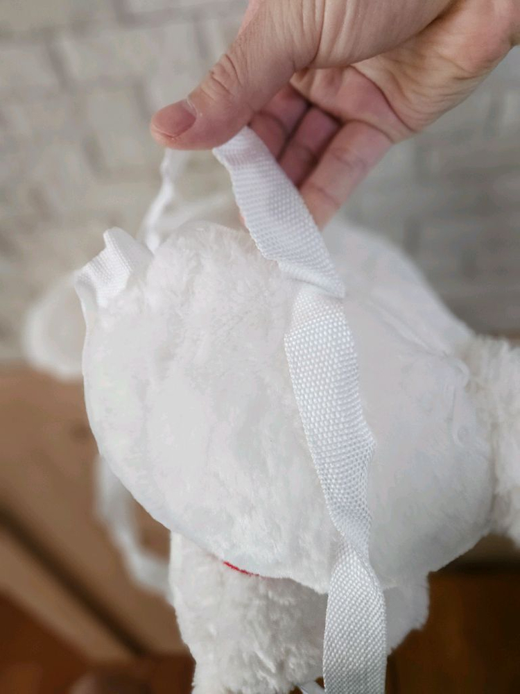 새제품 짱구는 못말려 흰둥이 봉제인형 백팩 가방 이미지