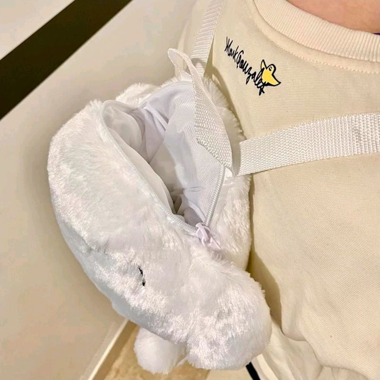 새제품 짱구는 못말려 흰둥이 봉제인형 백팩 가방 이미지