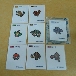 무료배송 포켓몬띠부씰 1개 선택 포켓몬 픽셀띠부씰 포켓몬 띠부띠부씰 이미지