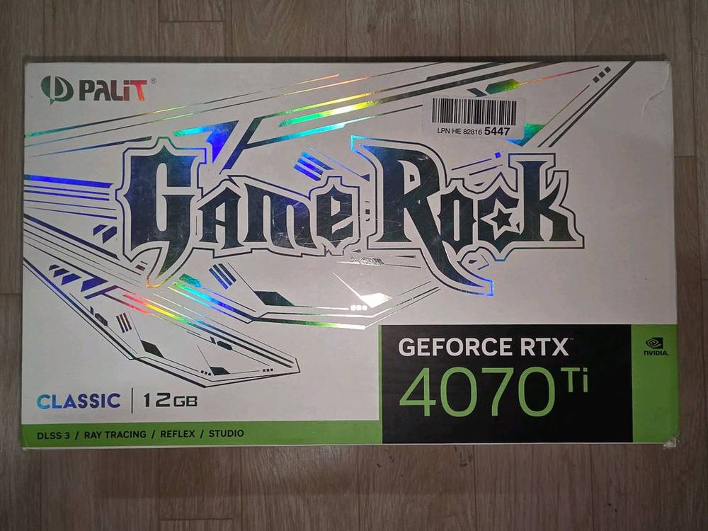 !한정판! Palit GameRock 4070ti 12gb Classic 그래픽카드--1