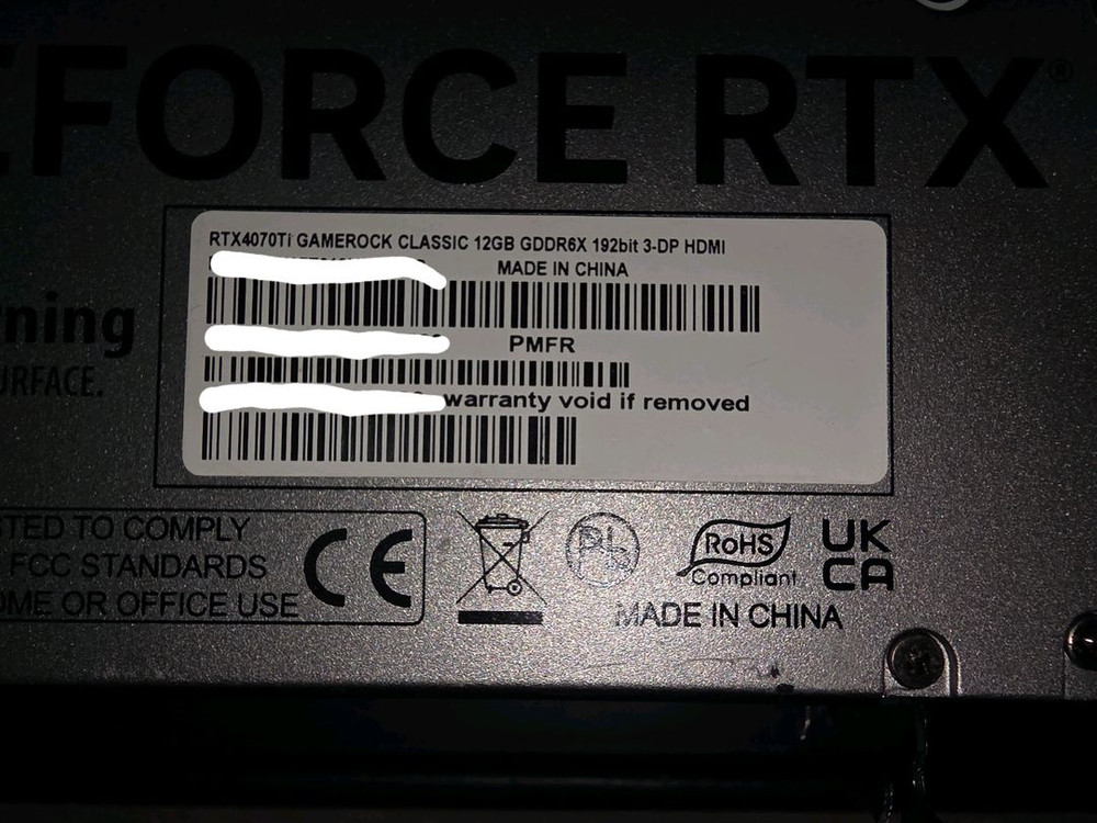 !한정판! Palit GameRock 4070ti 12gb Classic 그래픽카드--2