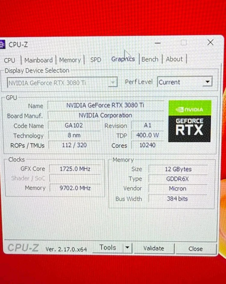 GALAX RTX3080Ti Hall Of Fame 판매합니다 이미지