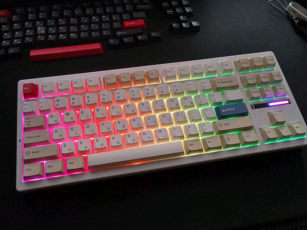 씽크웨이 TV88 텐키리스 88기계식 키보드 HMX선셋축 이미지