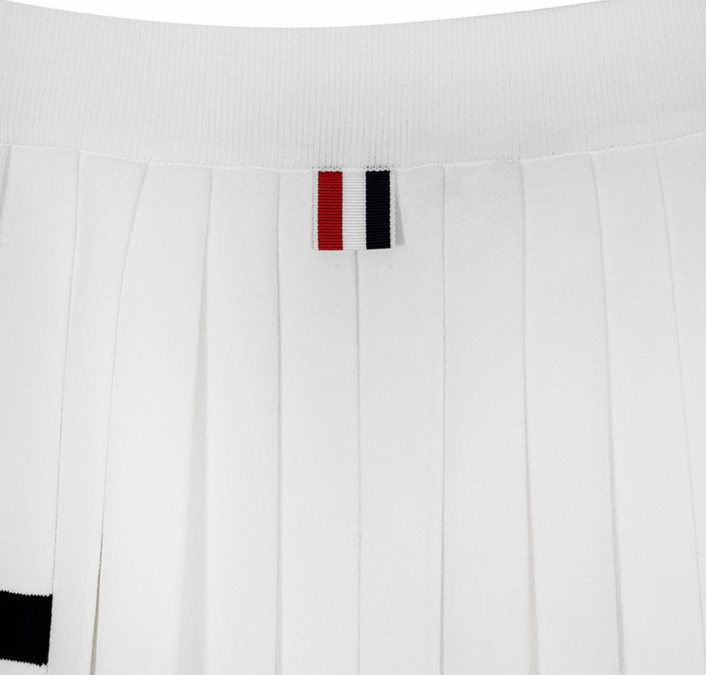 [36] 톰브라운 4바 플리츠 미니 스커트 치마 화이트--5
