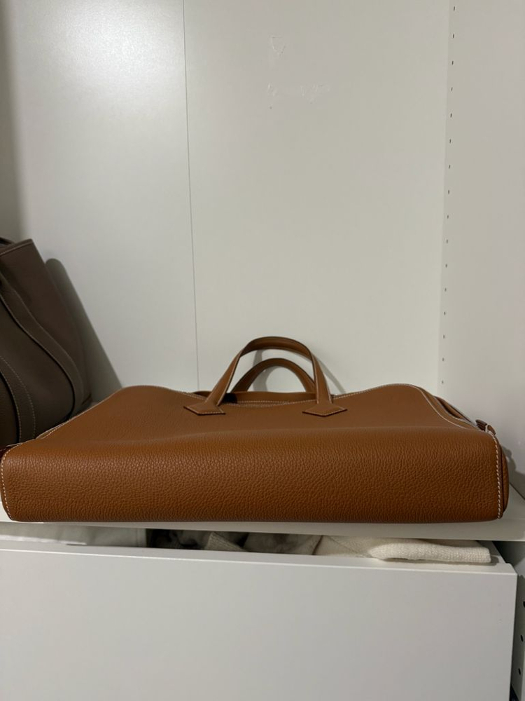 에르메스 빅토리아 라이트 브리프케이스 토고가죽 골드--3