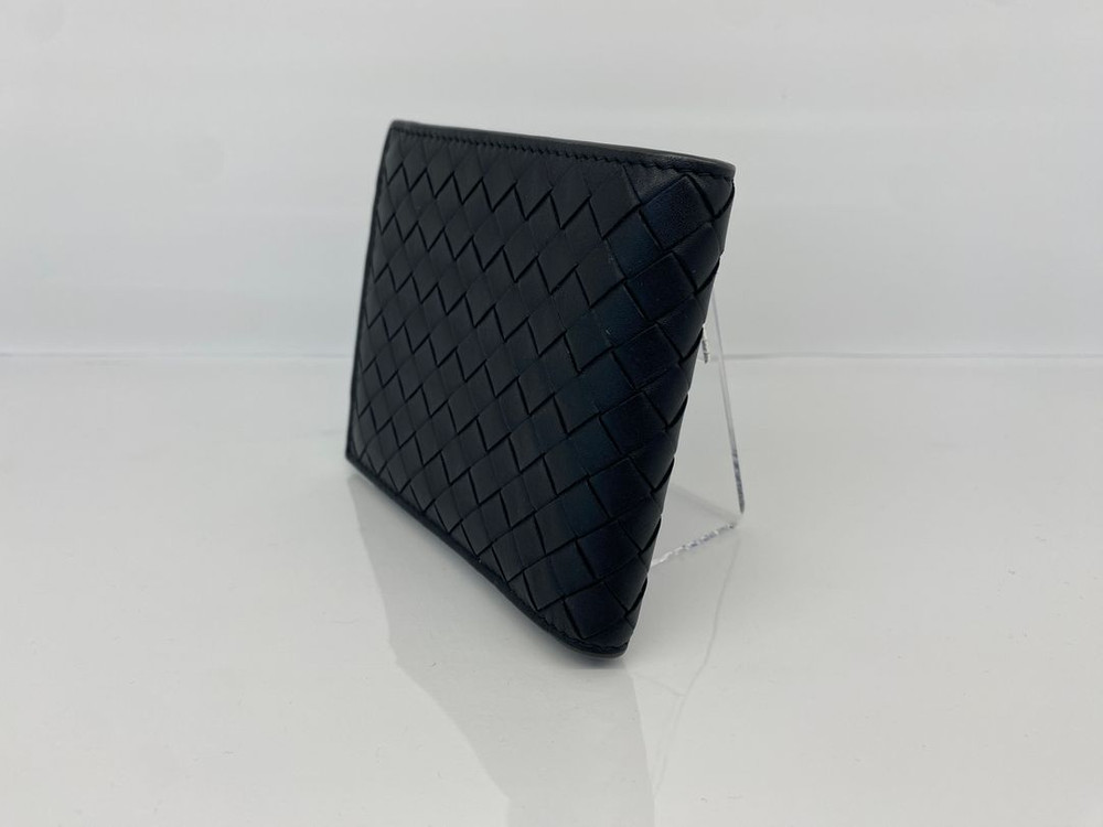 보테가베네타 블랙 인트레이차토 위빙 메쉬 반지갑 이미지