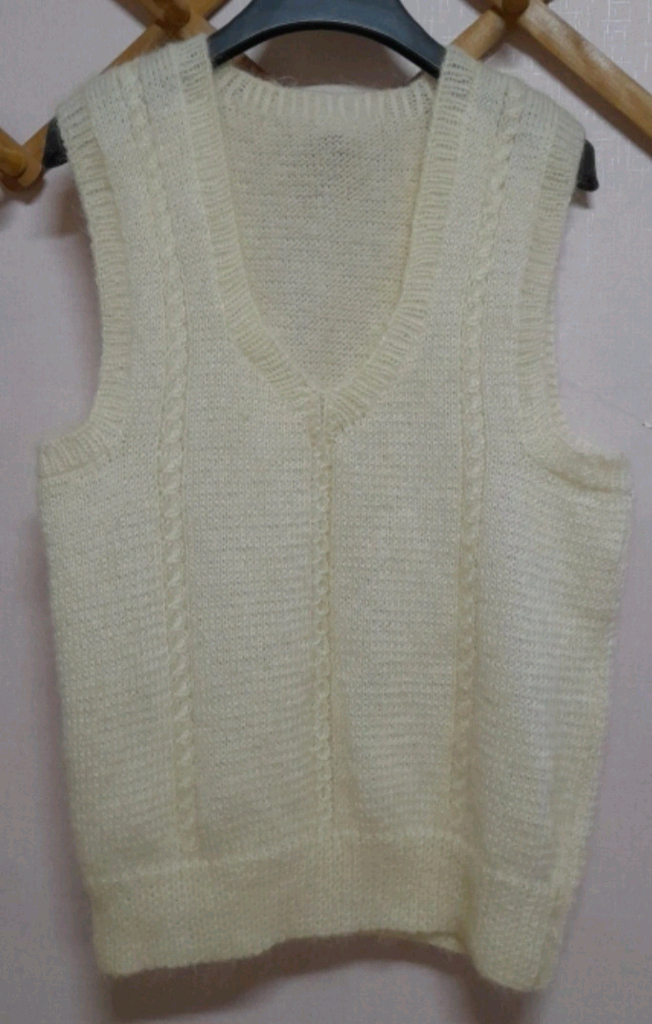 여성 니트 조끼 66 2종 개당가. 손뜨게 직접 제작 이미지