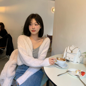 소버샵 클라우드 모헤어 가디건 아이보리