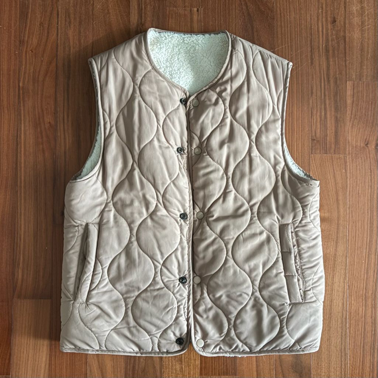 양털플리스-퀼팅 리버서블 조끼 M--2