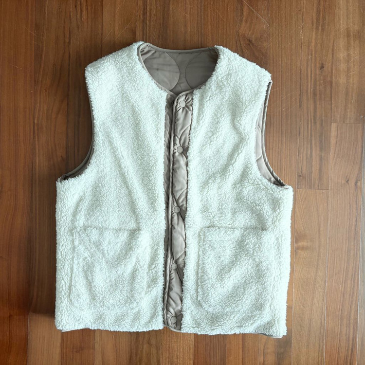 양털플리스-퀼팅 리버서블 조끼 M--4