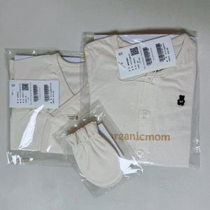 [새상품] 오가닉맘 긴팔용 배냇저고리 상하의, 손싸개 SET