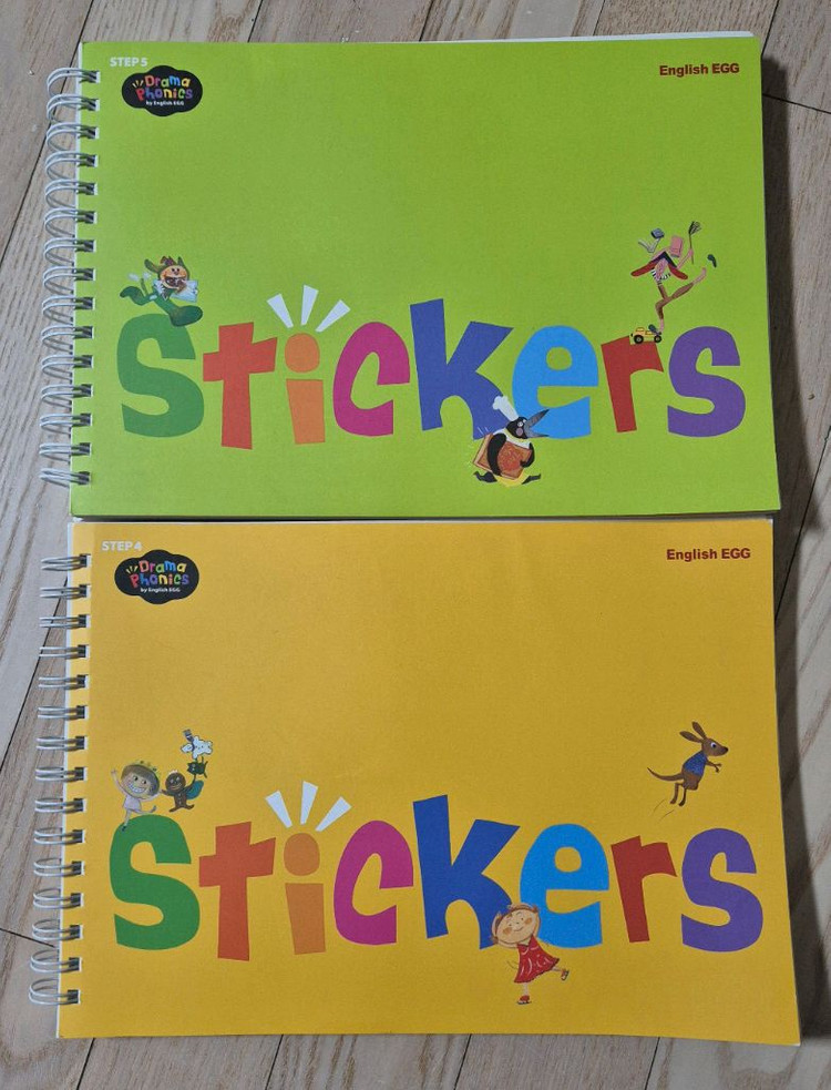 잉글리시에그 스텝4+5 워크북(파닉스1+2),스티커북,알파벳북,잉글리쉬에그--4