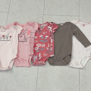(80-90) 신생아 아기 반팔 바디수트 일괄