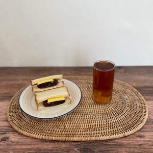 라탄 오벌 식탁매트 테이블매트 새제품 타원 플레이팅매트 이미지