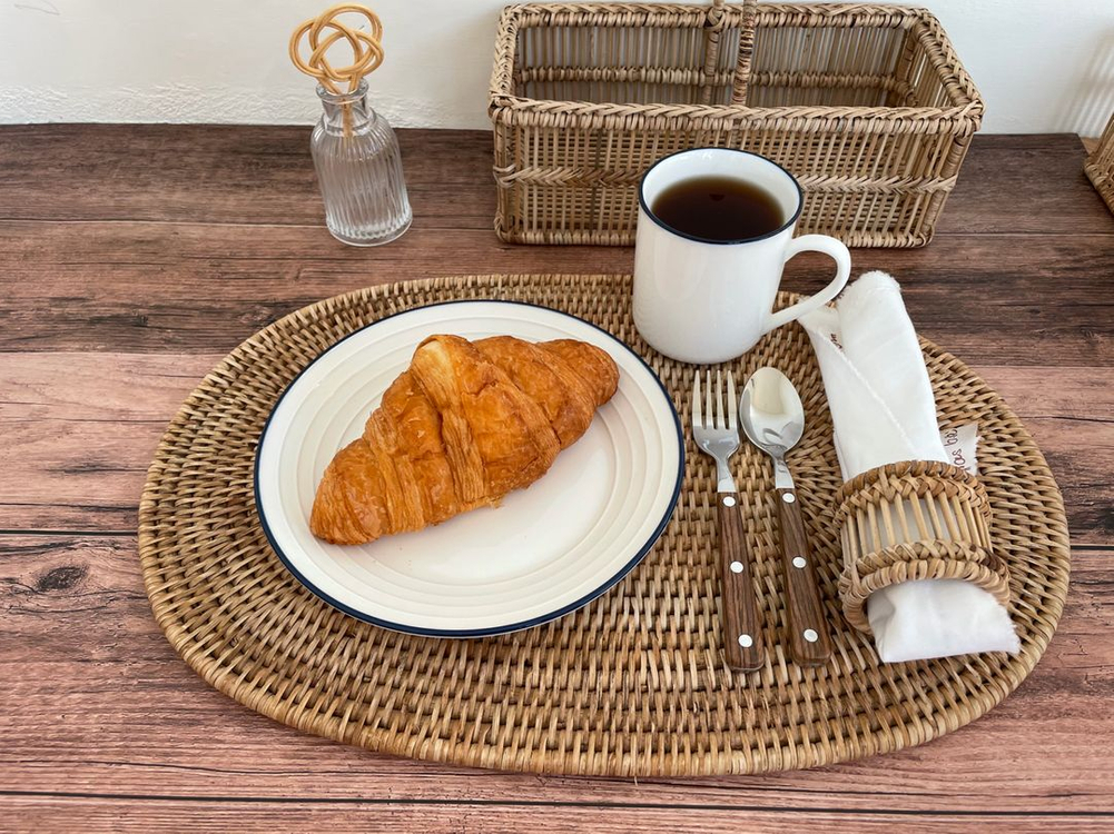 라탄 오벌 식탁매트 테이블매트 새제품 타원 플레이팅매트 이미지