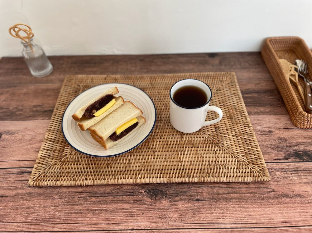 라탄 직사각 테이블매트 플레이팅매트 식탁매트 새제품 이미지