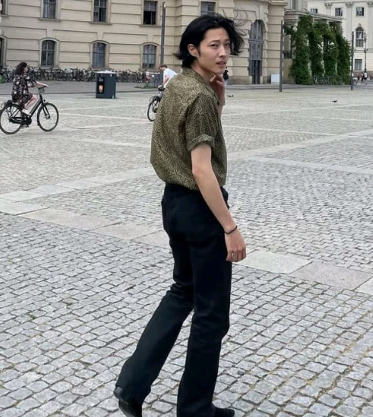 생로랑 강동원 이종원 김원중 레오퍼드 셔츠--6