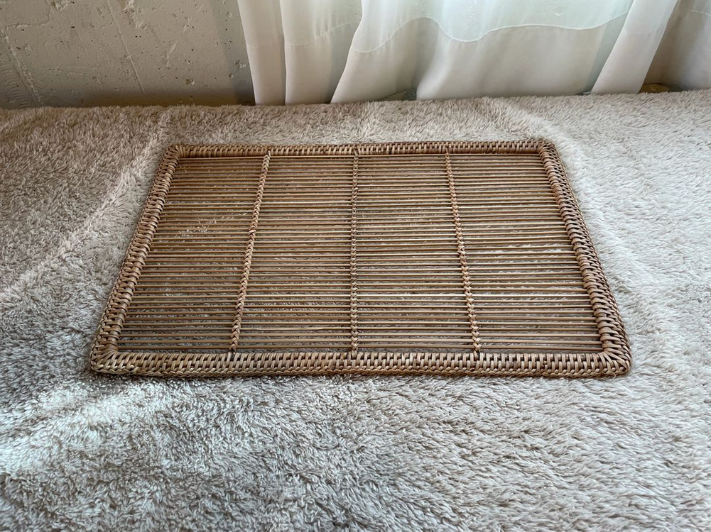 라탄 직사각 레인 테이블매트 플레이팅매트 식탁매트 새상품 이미지