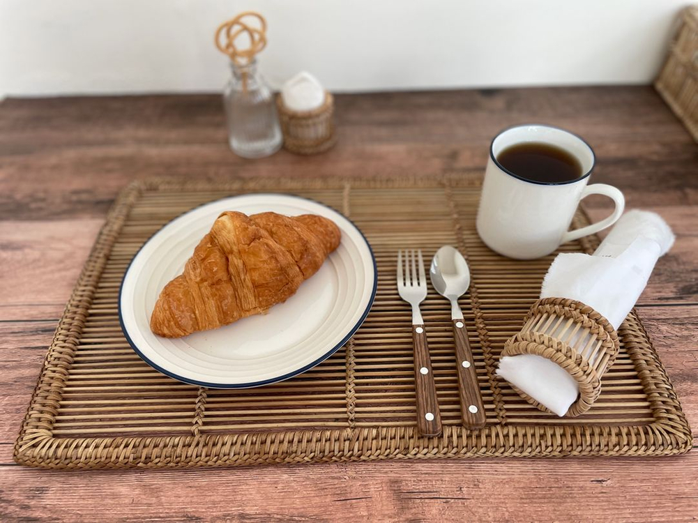 라탄 직사각 레인 테이블매트 플레이팅매트 식탁매트 새상품 이미지